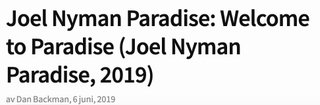 paradise league orkesterjournalen 2019 dan backman